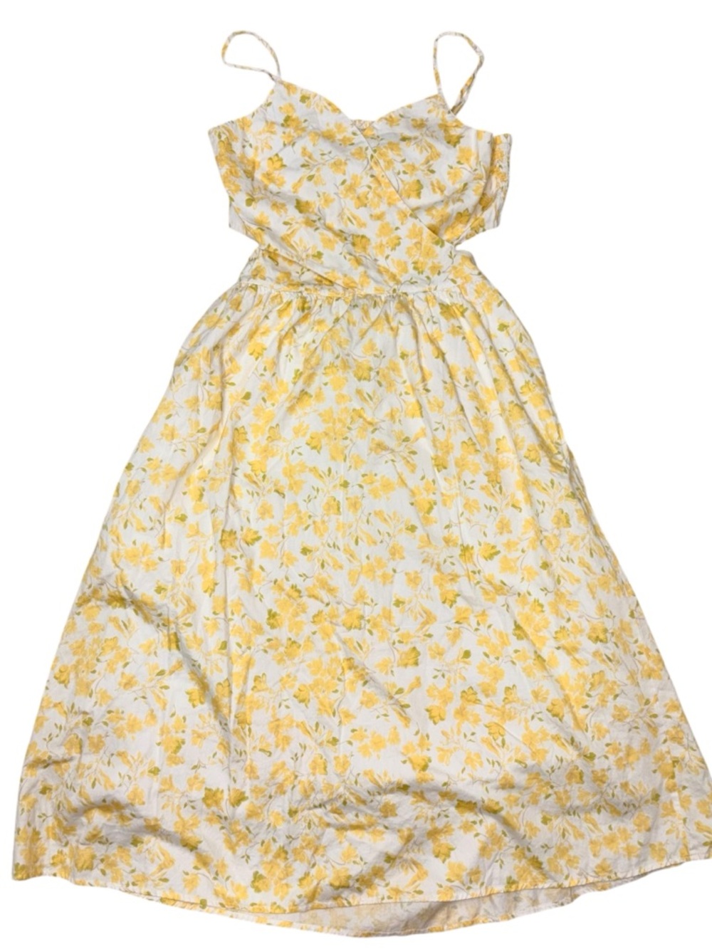 The Drop Yellow Floral Spaghetti Strap Sundress size Medium